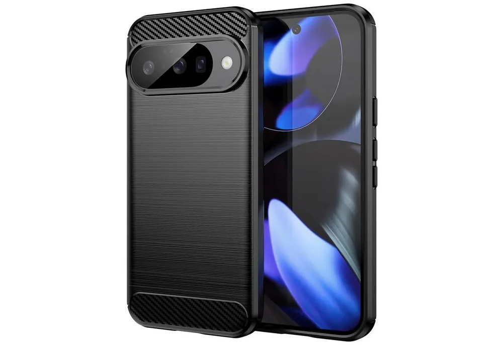 CoolGadget Handyhülle Carbon Handy Hülle für Google Pixel 10 6,3 Zoll, robuste Telefonhülle Case Schutzhülle für Pixel 10 Hülle