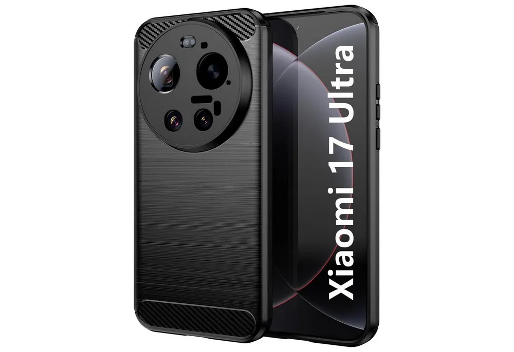 CoolGadget Handyhülle Carbon Handy Hülle für Xiaomi 17 Ultra 6,9 Zoll, robuste Telefonhülle Case Schutzhülle für Xiaomi 17 Ultra Hülle