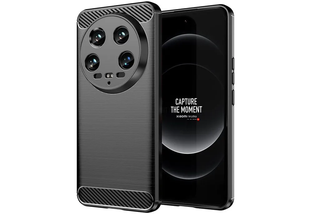 CoolGadget Handyhülle Carbon Handy Hülle für Xiaomi 14 Ultra 6,73 Zoll, robuste Telefonhülle Case Schutzhülle für Xiaomi 14 Ultra Hülle