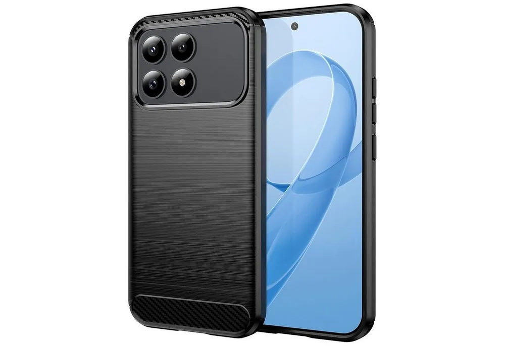 CoolGadget Handyhülle Carbon Handy Hülle für Xiaomi Poco F8 Pro 6,59 Zoll, robuste Telefonhülle Case Schutzhülle für Xiaomi Poco F8 Pro Hülle