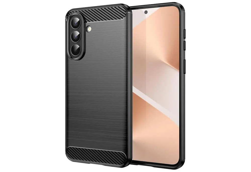CoolGadget Handyhülle Carbon Handy Hülle für Samsung Galaxy A57 5G 6,7 Zoll, robuste Telefonhülle Case Schutzhülle für Samsung A57 5G Hülle