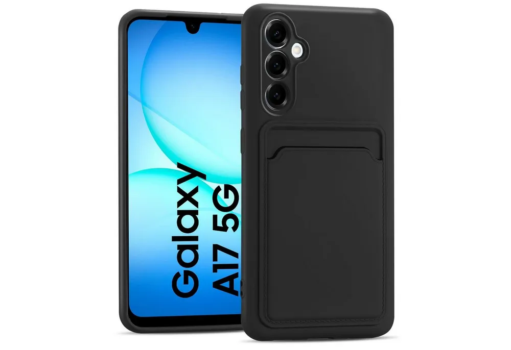 CoolGadget Handyhülle Card Case Handy Tasche für Samsung Galaxy A17 5G 6,7 Zoll, Silikon Slim Schutzhülle mit Kartenfach für Samsung A17 (4G/5G) Hülle