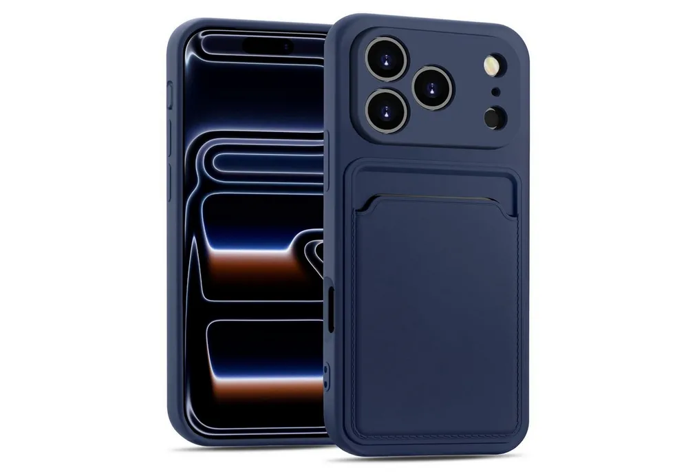CoolGadget Handyhülle Card Case Handy Tasche für Apple iPhone 17 Pro 6,3 Zoll, Silikon Schutzhülle mit Kartenfach für iPhone 17 Pro Hülle