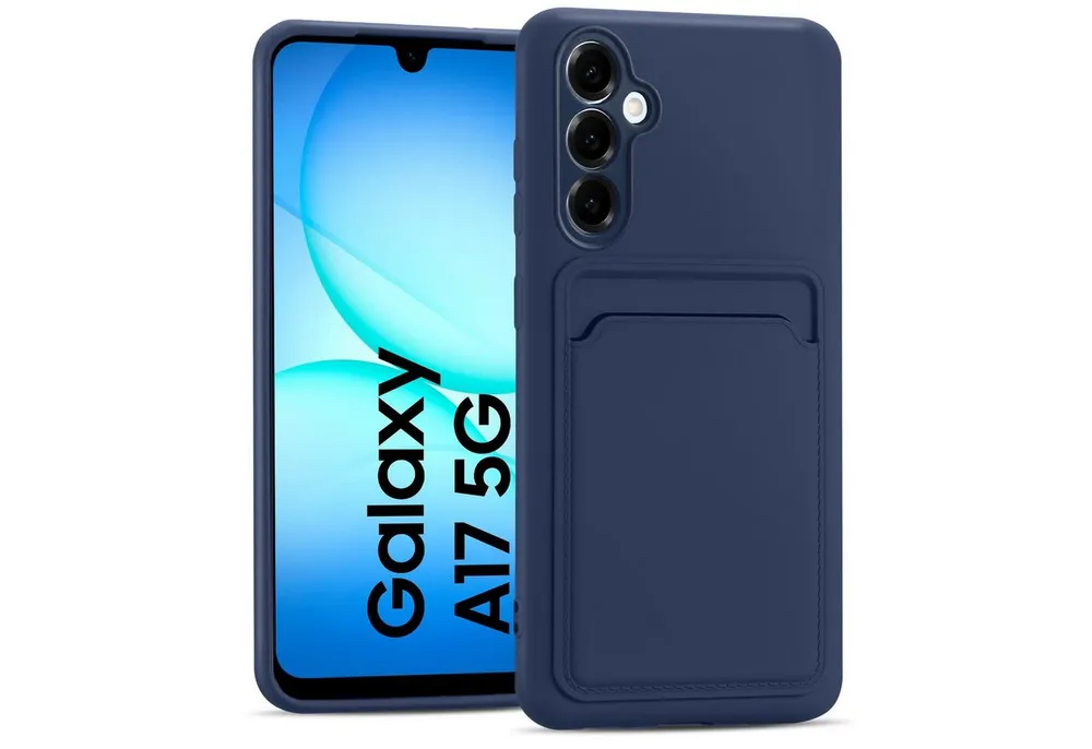 CoolGadget Handyhülle Card Case Handy Tasche für Samsung Galaxy A17 5G 6,7 Zoll, Silikon Slim Schutzhülle mit Kartenfach für Samsung A17 (4G/5G) Hülle
