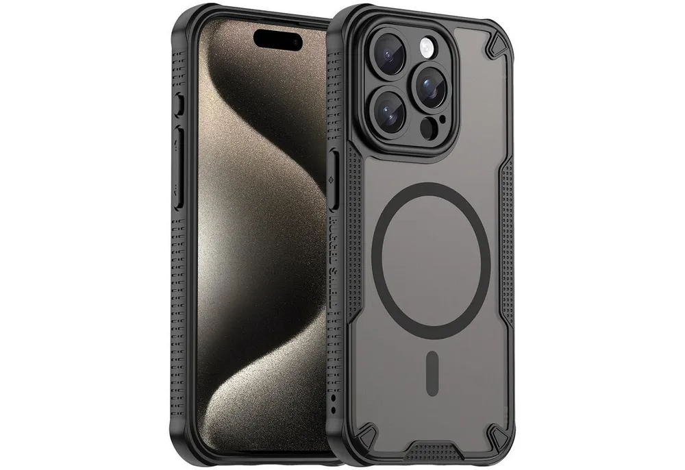 CoolGadget Handyhülle Defender Series Handy Hülle für Apple iPhone 15 Pro 6,1 Zoll, Magsafe TPU Schlicht Robust Schutzhülle für iPhone 15 Pro Hülle