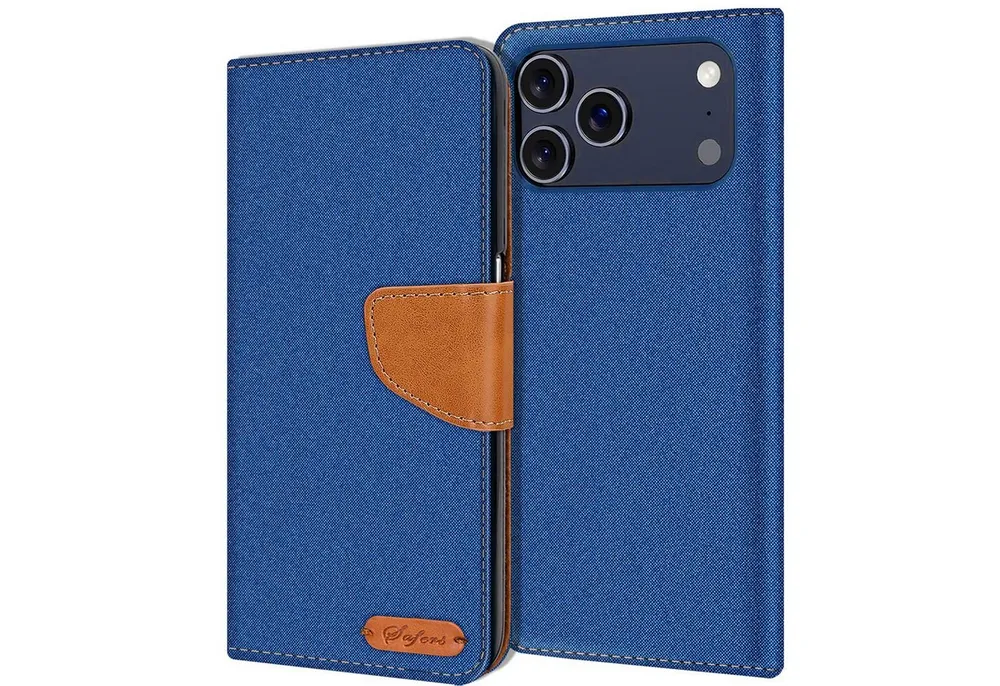 CoolGadget Handyhülle Denim Schutzhülle Flip Case für Apple iPhone 17 Pro Max 6,9 Zoll, Book Cover Handy Tasche Hülle für iPhone 17 Pro Max Klapphülle