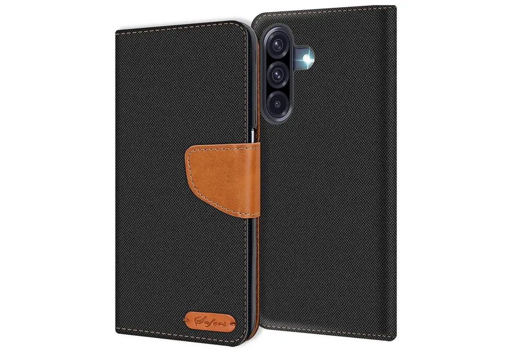 CoolGadget Handyhülle Denim Schutzhülle Flip Case für Samsung Galaxy A17 5G 6,7 Zoll, Book Cover Handy Tasche Jeans Hülle für Samsung A17 4G 5G Klapphülle