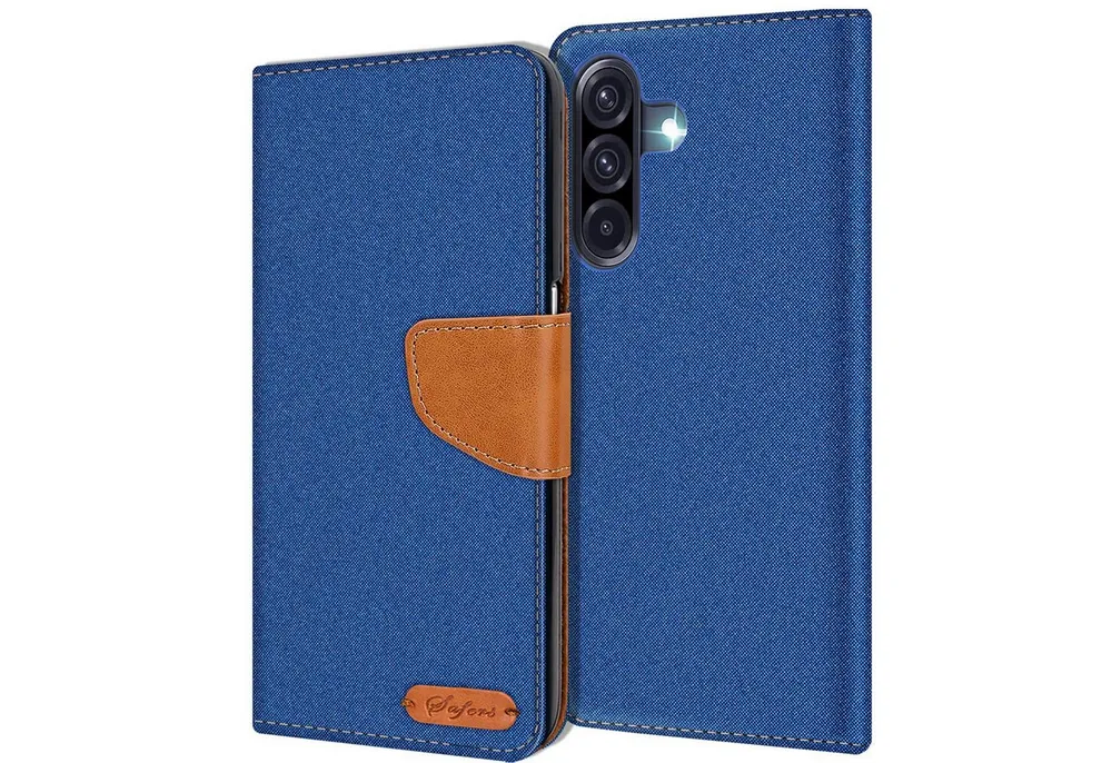 CoolGadget Handyhülle Denim Schutzhülle Flip Case für Samsung Galaxy A17 5G 6,7 Zoll, Book Cover Handy Tasche Jeans Hülle für Samsung A17 4G 5G Klapphülle