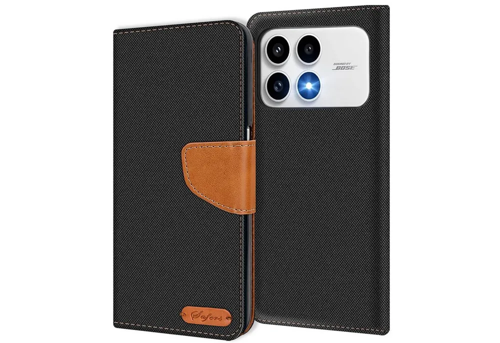CoolGadget Handyhülle Denim Schutzhülle Flip Case für Xiaomi Poco F8 Pro 6,59 Zoll, Book Cover Handy Tasche Hülle für Poco F8 Pro Klapphülle