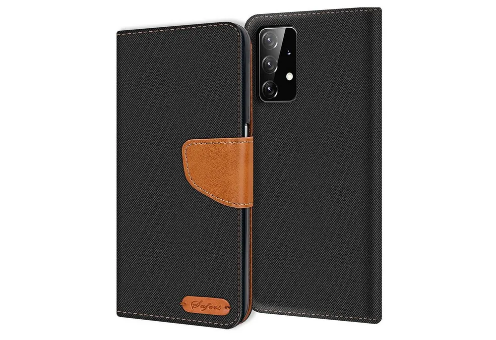 CoolGadget Handyhülle Denim Schutzhülle Flip Case für Samsung Galaxy A52 6,5 Zoll, Book Cover Handy Tasche Hülle für Samsung A52 5G, A52s 5G Klapphülle