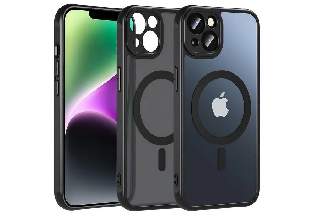 CoolGadget Handyhülle für Apple iPhone 14 6,1 Zoll, Kamera Schutz Hülle Silikon Hard Case Schutzhülle für Magsafe Zubehör