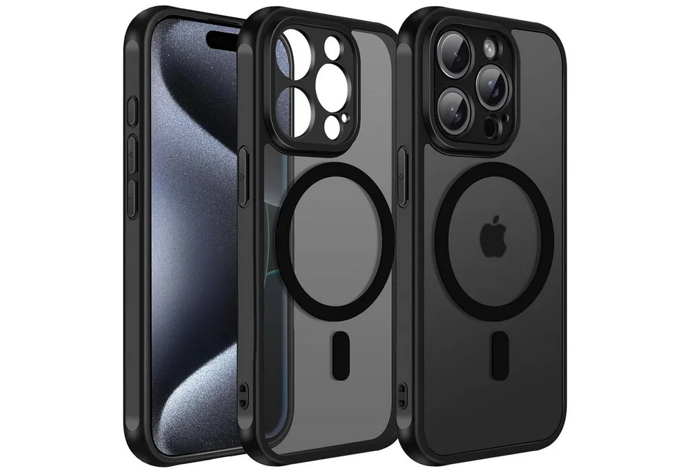 CoolGadget Handyhülle für Apple iPhone 15 Pro 6,1 Zoll, Kamera Schutz Hülle Silikon Hard Case Schutzhülle für Magsafe Zubehör