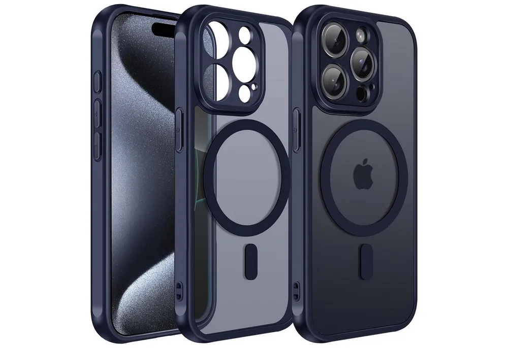 CoolGadget Handyhülle für Apple iPhone 15 Pro Max 6,7 Zoll, Kamera Schutz Hülle Silikon Hard Case Schutzhülle für Magsafe Zubehör