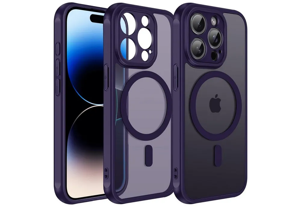 CoolGadget Handyhülle für Apple iPhone 14 Pro Max 6,7 Zoll, Kamera Schutz Hülle Silikon Hard Case Schutzhülle für Magsafe Zubehör