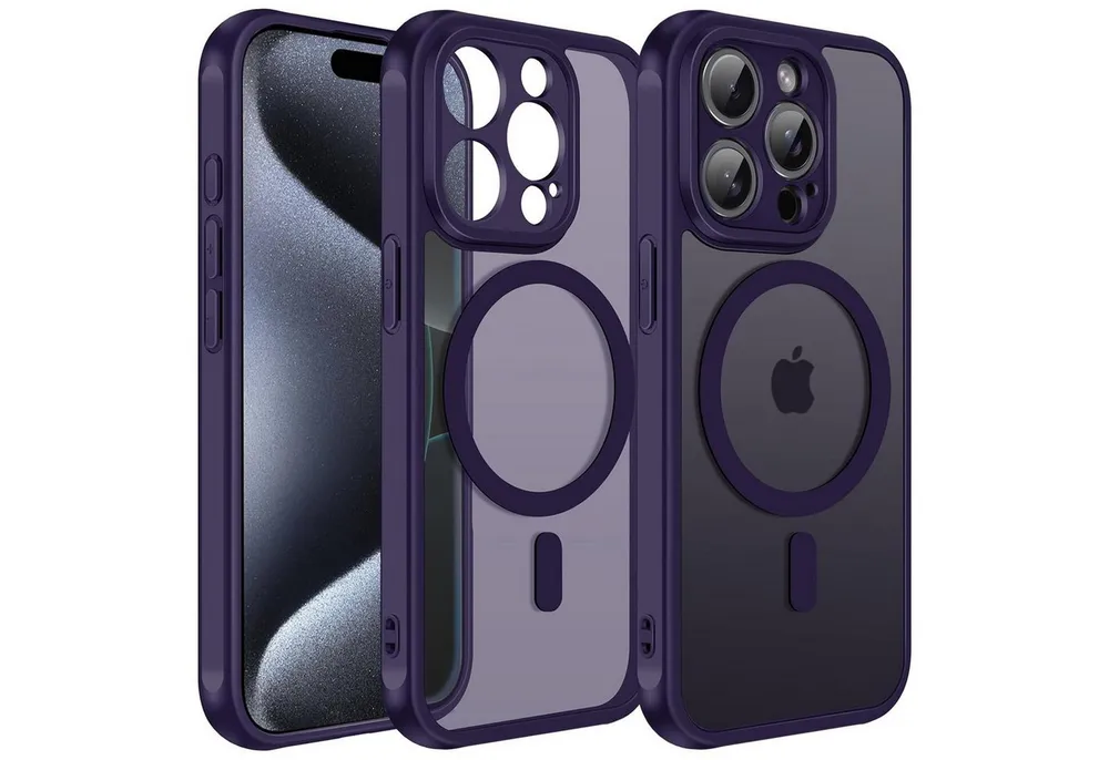 CoolGadget Handyhülle für Apple iPhone 15 Pro Max 6,7 Zoll, Kamera Schutz Hülle Silikon Hard Case Schutzhülle für Magsafe Zubehör