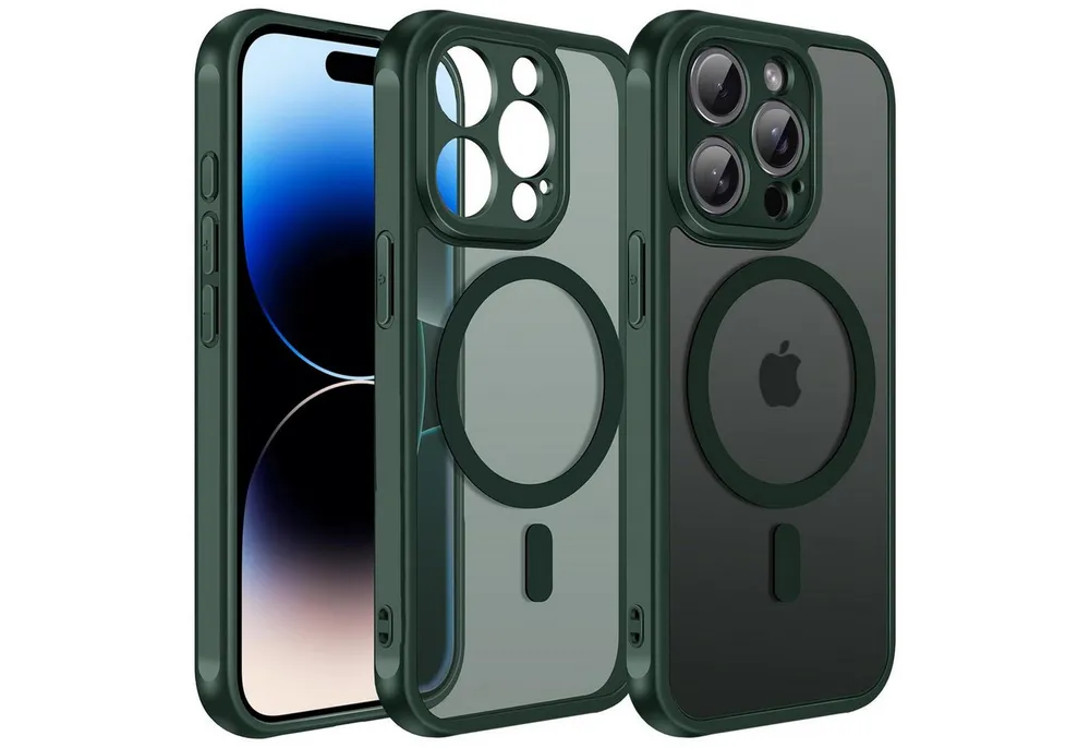 CoolGadget Handyhülle für Apple iPhone 14 Pro 6,1 Zoll, Kamera Schutz Hülle Silikon Hard Case Schutzhülle für Magsafe Zubehör
