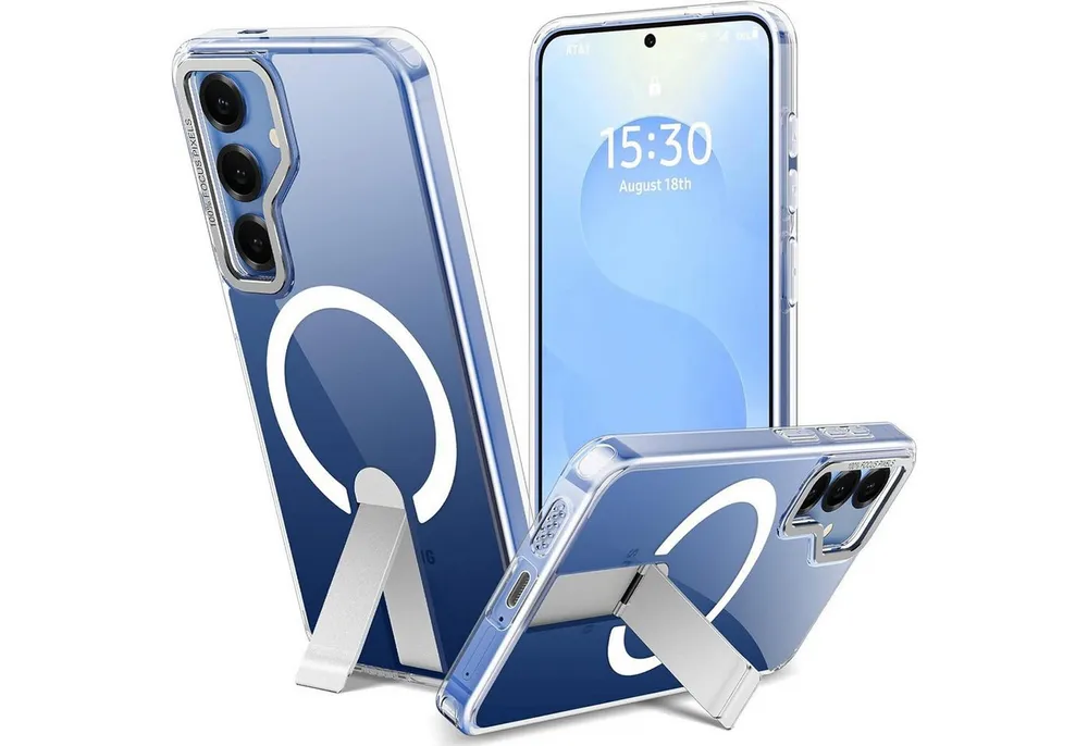 CoolGadget Handyhülle für Samsung Galaxy S25 Ultra 6,9 Zoll, TPU Schutz Hülle Metall Ständer aufklappbar Hülle für Magsafe Zubehör