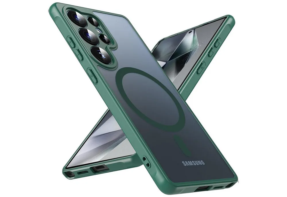 CoolGadget Handyhülle für Samsung Galaxy S24 Ultra 6,8 Zoll, Kamera Schutz Hülle Silikon Hard Case Schutzhülle für Magsafe Zubehör