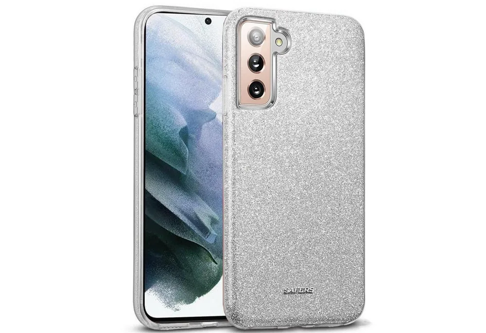 CoolGadget Handyhülle Glitzer Glamour Hülle für Samsung Galaxy S21 6,2 Zoll, Slim Case mit Glossy Effect Cover Schutzhülle für Samsung S21 5G Hülle
