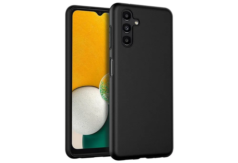 CoolGadget Handyhülle Handy Schutzhülle für Samsung Galaxy A13 5G / A04s matt schwarz 6,5 Zoll, Silikon TPU Hülle Schutz Tasche Cover schlicht Slim Case