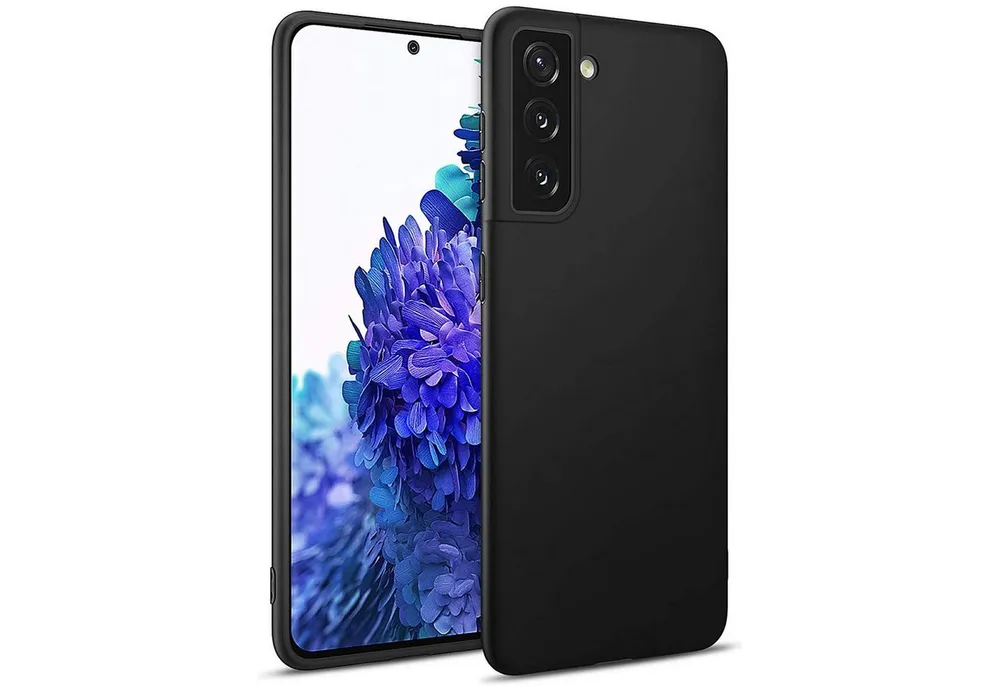 CoolGadget Handyhülle Handy Schutzhülle für Samsung Galaxy S22 Plus matt schwarz 6,6 Zoll, Silikon TPU Hülle Schutz Tasche Cover schlicht Slim Case