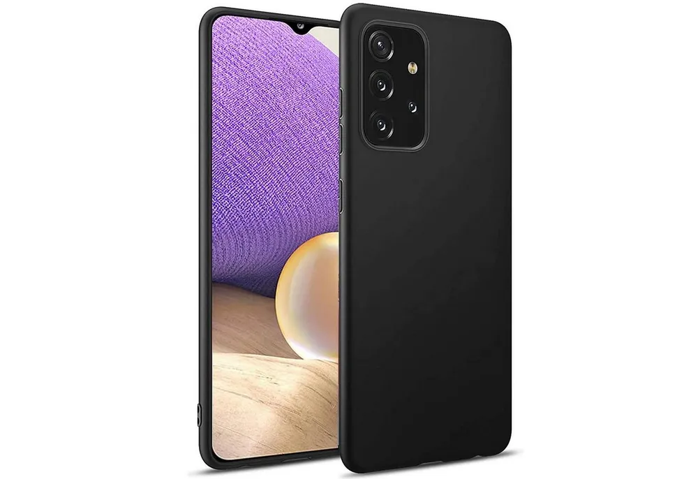CoolGadget Handyhülle Handy Schutzhülle für Samsung Galaxy A32 5G matt schwarz 6,5 Zoll, Silikon TPU Hülle Schutz Tasche Cover schlicht Slim Case