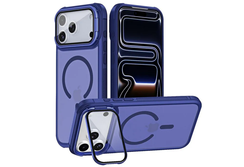 CoolGadget Handyhülle Hybrid CAM Handy Hülle für Apple iPhone 17 Pro 6,3 Zoll, Kameraschutzglas klappbar Schutzhülle Metallring für Magsafe Zubehör
