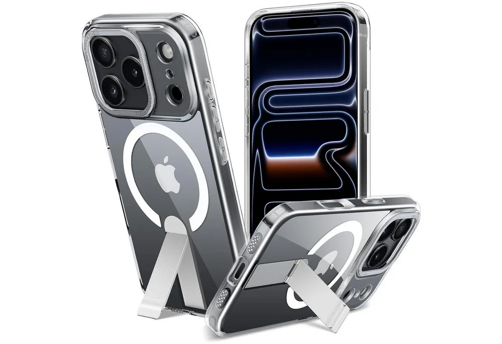 CoolGadget Handyhülle Kickstand Hybrid Hülle für iPhone 17 Pro Max 6,9 Zoll, Schutzhülle Militärschutz Ständer kompatibel mit MagSafe Magnetring