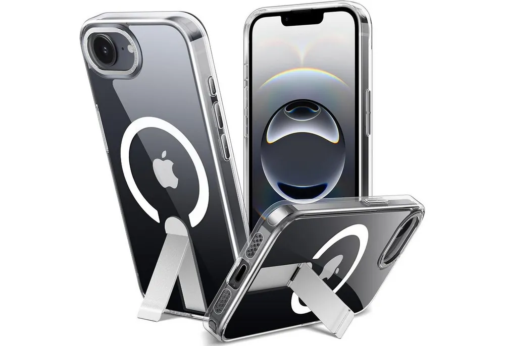CoolGadget Handyhülle Kickstand Hybrid Hülle für iPhone 17e / iPhone 16e 6,1 Zoll, Schutzhülle Militärschutz Ständer kompatibel mit MagSafe Magnetring