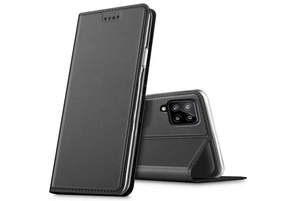 CoolGadget Handyhülle Klapptasche Wallet Kartenfach für Samsung Galaxy A12 / M12 6,5 Zoll, Ultra Slim Flip Case Hülle Klapphülle Cover Schutzhülle