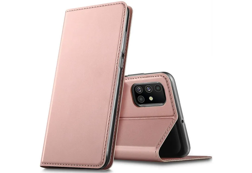 CoolGadget Handyhülle Klapptasche Wallet Kartenfach für Samsung Galaxy A51 6,5 Zoll, Ultra Slim Flip Case Hülle Klapphülle Cover Schutzhülle