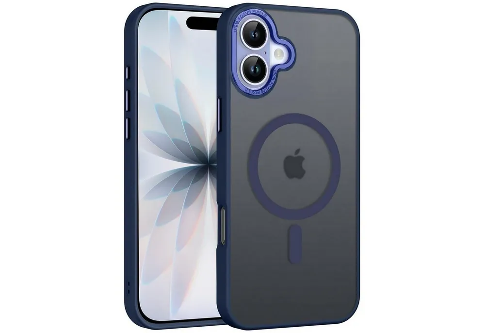 CoolGadget Handyhülle Magnet Hülle für iPhone 17 Schutzhülle mit Metall Kamerarahmen 6,3 Zoll, magnetisches Schutzcase Matt Stoßfest kompatibel mit Magsafe Zubehör