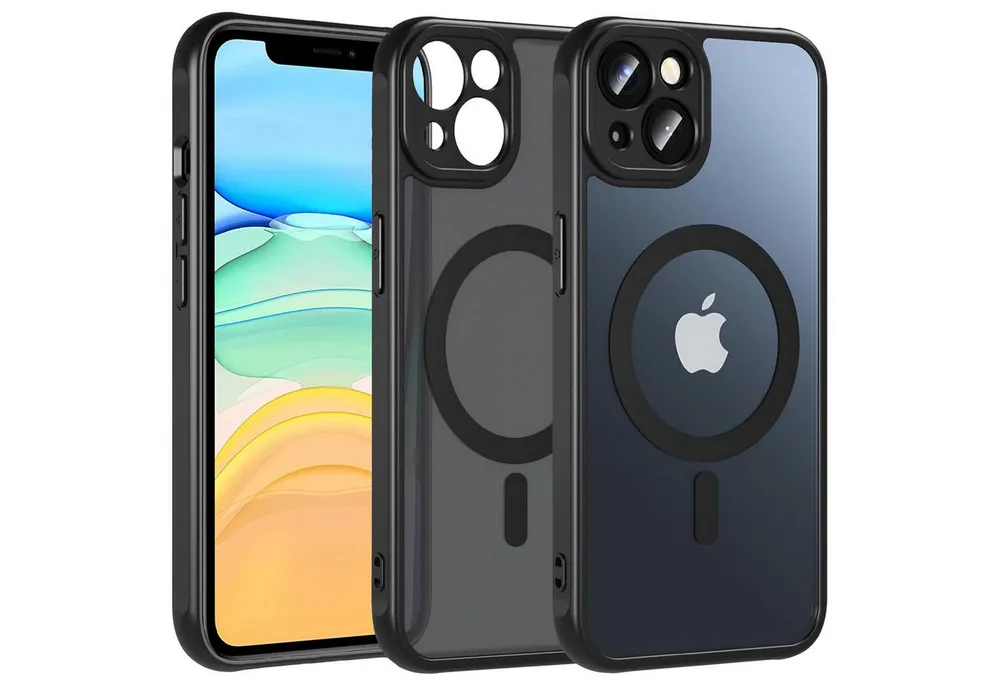CoolGadget Handyhülle Magnet-Hülle für iPhone 11 Schutzhülle magnetisch 6,1 Zoll, Hülle Matt Stoßfest kompatibel mit Magsafe Zubehör Kameraschutz Case