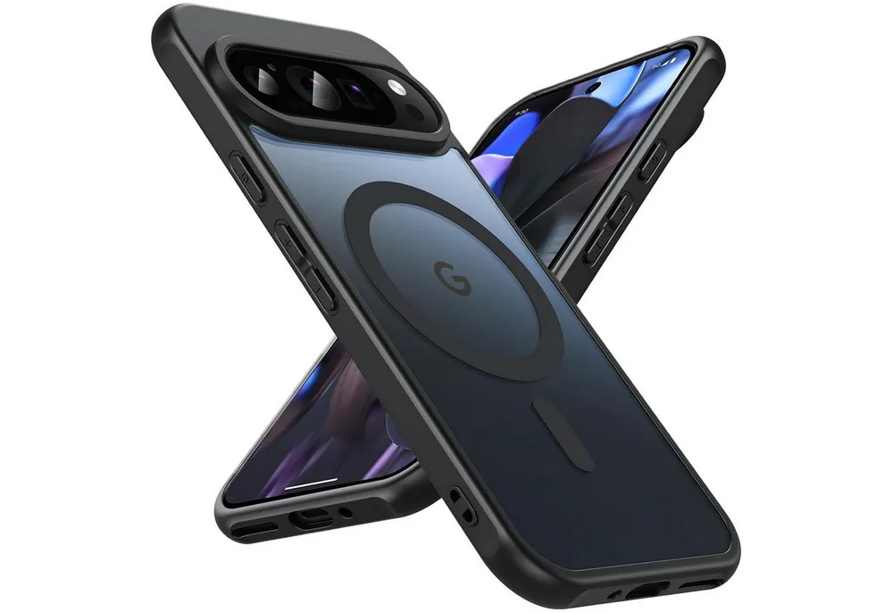 CoolGadget Handyhülle Magnet-Hülle für Pixel 9 Pro Schutzhülle magnetisch 6,3 Zoll, Hülle Matt Stoßfest kompatibel mit QI-Laden Zubehör Kameraschutz Case