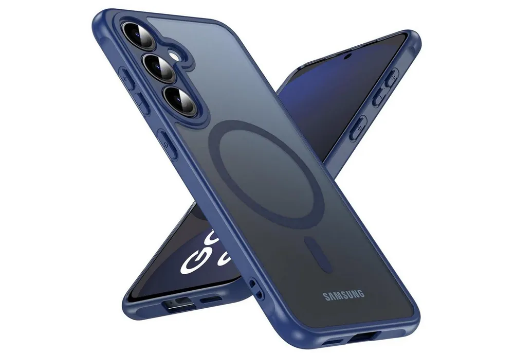 CoolGadget Handyhülle Magnet-Hülle für Samsung Galaxy S24 FE Schutzhülle magnetisch 6,7 Zoll, Hülle Matt Stoßfest kompatibel mit QI-Laden Zubehör Kameraschutz Case