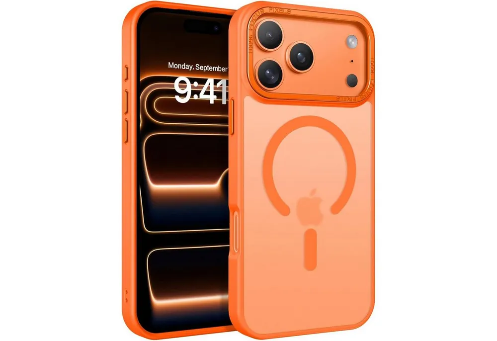 CoolGadget Handyhülle Magnet Hülle für iPhone 17 Pro Max Schutzhülle mit Metall Kamerarahmen 6,9 Zoll, magnetisches Schutzcase Matt Stoßfest kompatibel mit Magsafe Zubehör