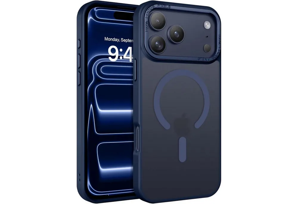 CoolGadget Handyhülle Magnet Hülle für iPhone 17 Pro Max Schutzhülle mit Metall Kamerarahmen 6,9 Zoll, magnetisches Schutzcase Matt Stoßfest kompatibel mit Magsafe Zubehör
