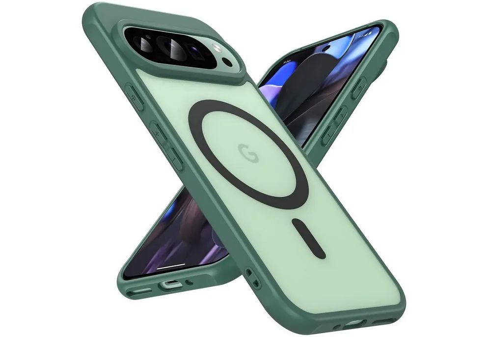 CoolGadget Handyhülle Magnet-Hülle für Pixel 9 Pro Schutzhülle magnetisch 6,3 Zoll, Hülle Matt Stoßfest kompatibel mit QI-Laden Zubehör Kameraschutz Case