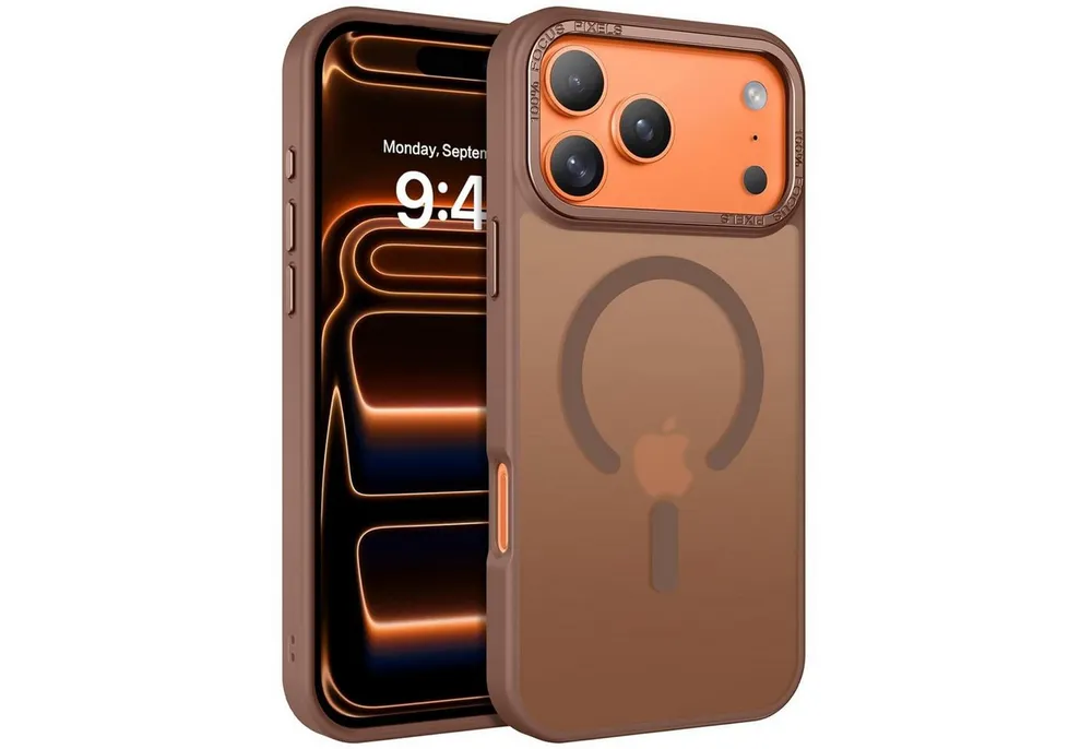 CoolGadget Handyhülle Magnet Hülle für iPhone 17 Pro Max Schutzhülle mit Metall Kamerarahmen 6,9 Zoll, magnetisches Schutzcase Matt Stoßfest kompatibel mit Magsafe Zubehör