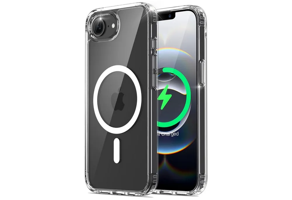 CoolGadget Handyhülle Premium Silikon Handy Case für iPhone 17e / iPhone 16e 6,1 Zoll, Hülle Transparent Schutzhülle kompatibel mit MagSafe Zubehör