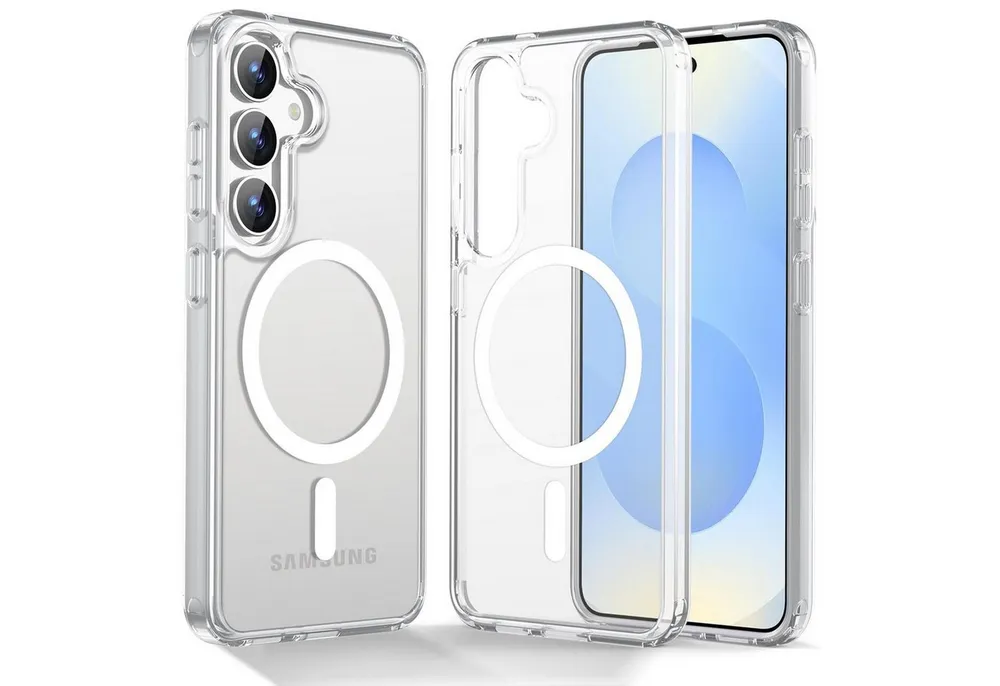 CoolGadget Handyhülle Premium Silikon Handy Case für Samsung Galaxy S25 FE 6,2 Zoll, Hülle Transparent Schutzhülle kompatibel mit MagSafe Zubehör