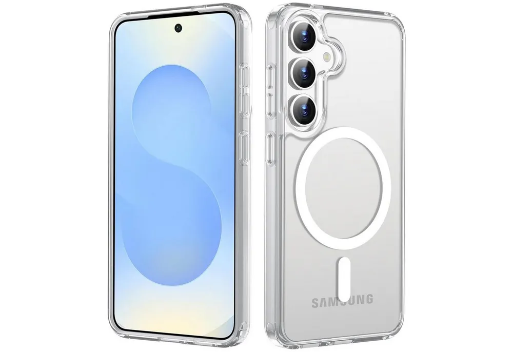 CoolGadget Handyhülle Premium Silikon Handy Case für Samsung Galaxy S25 6,2 Zoll, Hülle Transparent Schutzhülle kompatibel mit MagSafe Zubehör