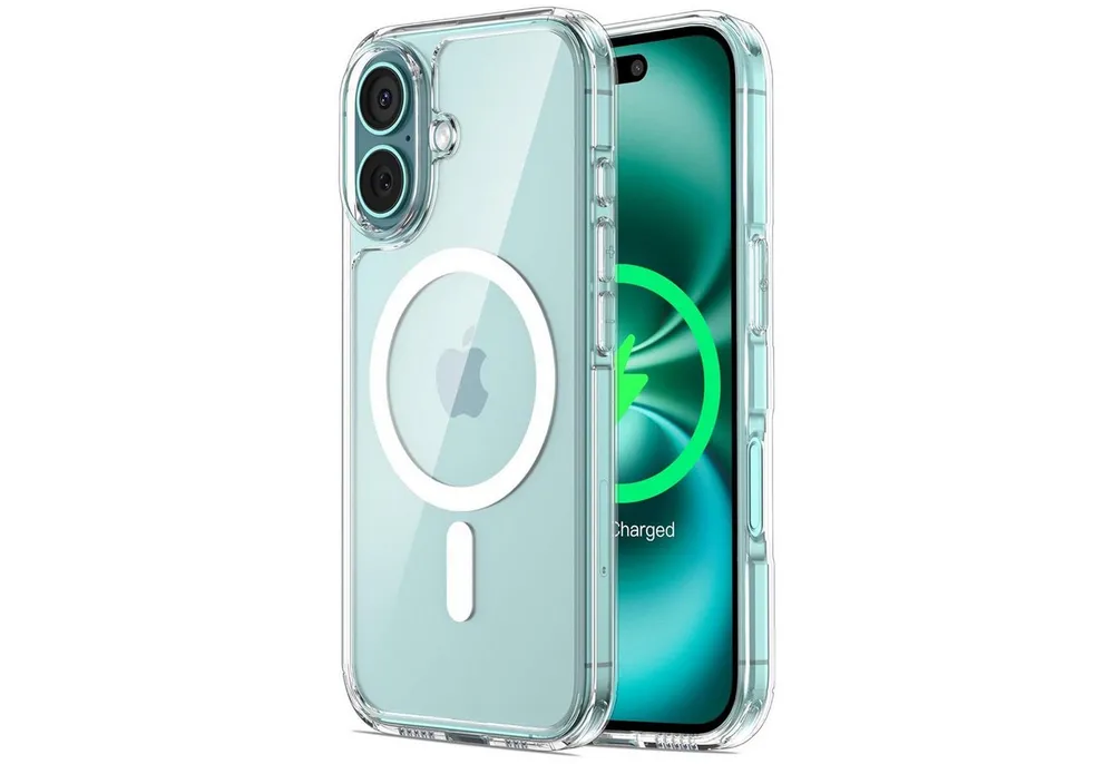 CoolGadget Handyhülle Premium Silikon Handy Case für iPhone 16 6,1 Zoll, Hülle Transparent Schutzhülle kompatibel mit MagSafe Zubehör