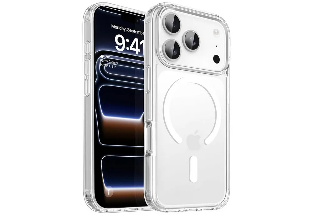 CoolGadget Handyhülle Premium Silikon Handy Case für iPhone 17 Pro Max 6,1 Zoll, Hülle Transparent Schutzhülle kompatibel mit MagSafe Zubehör