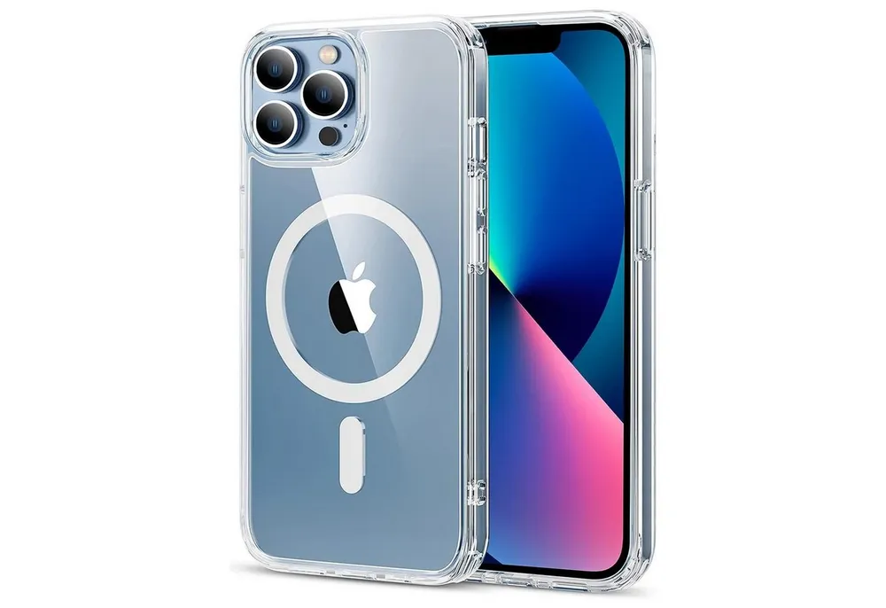 CoolGadget Handyhülle Premium Silikon Handy Case für iPhone 13 Pro Max 6,7 Zoll, Hülle Transparent Schutzhülle kompatibel mit MagSafe Zubehör