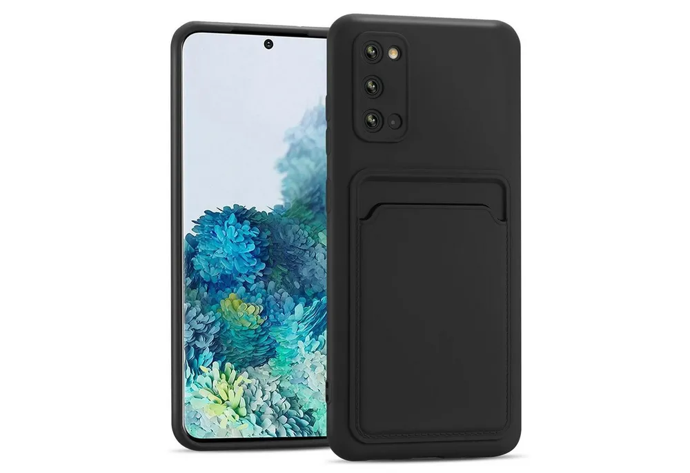 CoolGadget Handyhülle Schutzhülle mit Kartenfach für Samsung Galaxy S20 6,2 Zoll, Silikon Case Slim TPU Cover Tasche mit Aufbewahrung EC Karte Ausweis