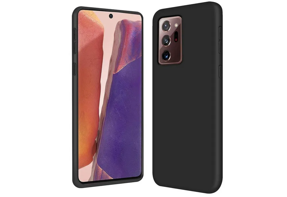 CoolGadget Handyhülle Silikon Case für das Samsung Galaxy Note 20 Ultra Slim TPU Cover 6,9 Zoll, Weiche Schutz Hülle mit Innen Fleece aus Stoff Handy Tasche