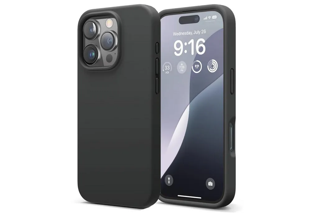 CoolGadget Handyhülle Silikon Case für das Apple iPhone 16 Pro Max Slim TPU Cover 6,9 Zoll, Weiche Schutz Hülle mit Innen Fleece aus Stoff Handy Tasche