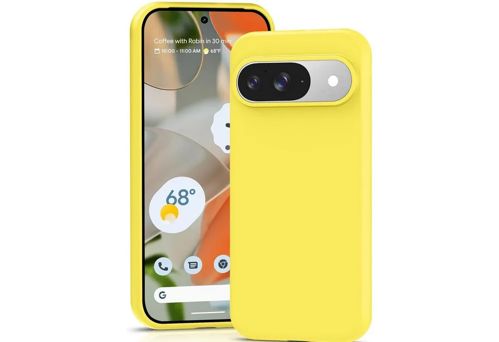 CoolGadget Handyhülle Silikon Colour Series Slim Case für Google Pixel 9 6,3 Zoll, Hülle weich Handy Cover für Pixel 9 Schutzhülle Innenfleece