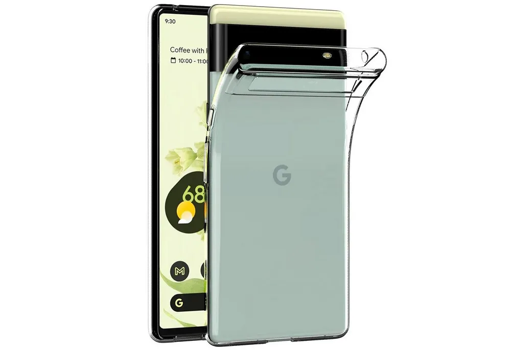 CoolGadget Handyhülle Silikon Handy Hülle Slim für Google Pixel 6 6,4 Zoll, dünne TPU Schutzhülle Case in transparent / durchsichtig